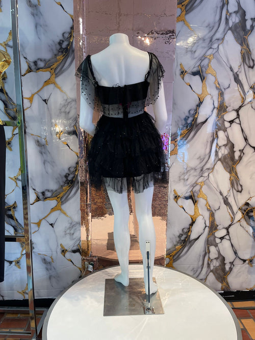 BLACK SHORT DRESS