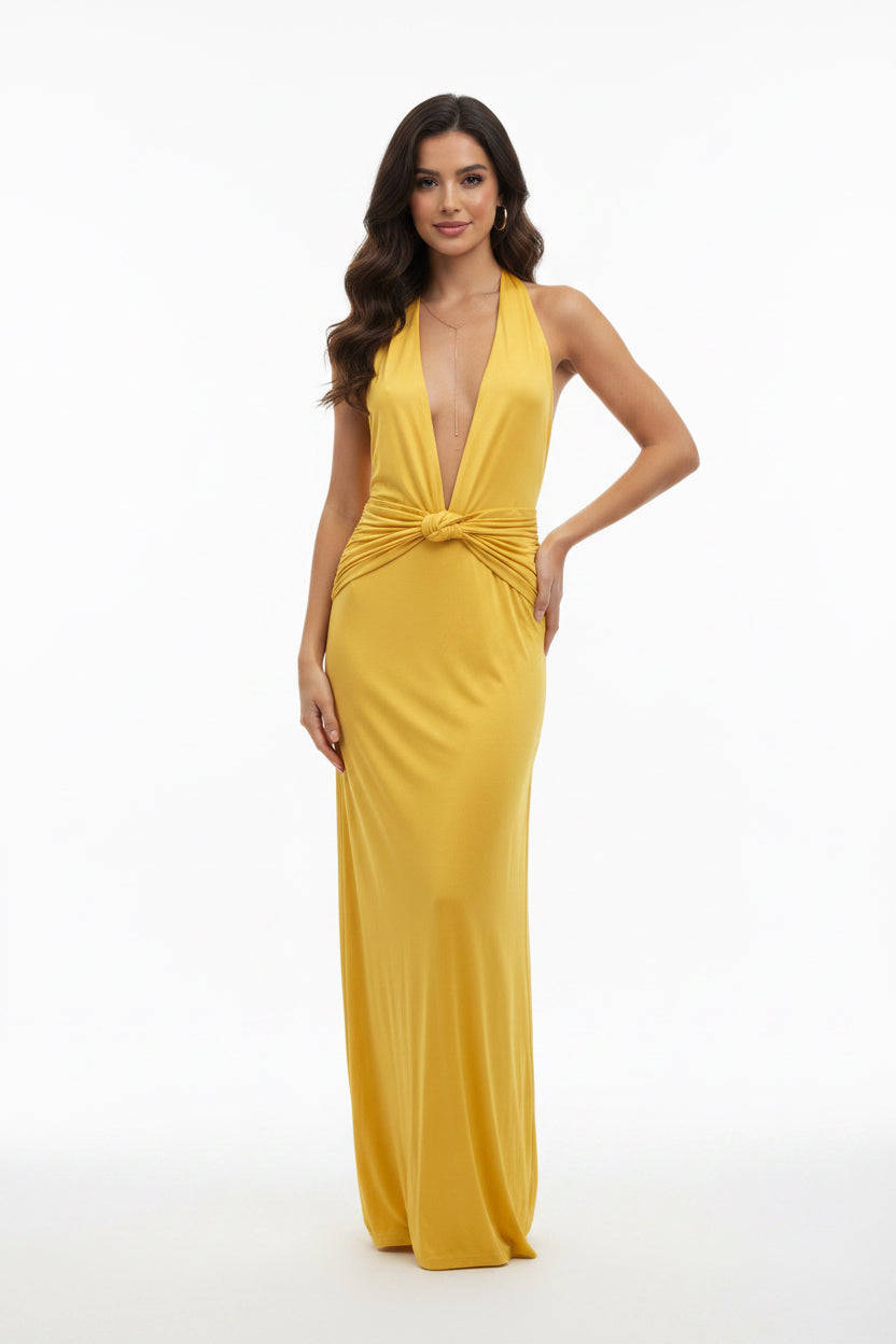 YELLOW DRESS LONG
